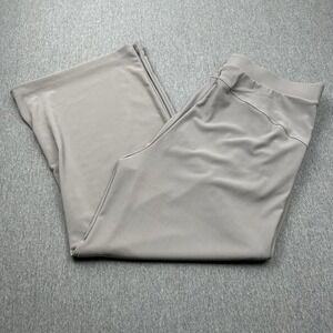 Halara Pants Gray Wide Leg Stretch Dress Work Trousers Women's XL Petite Pull On